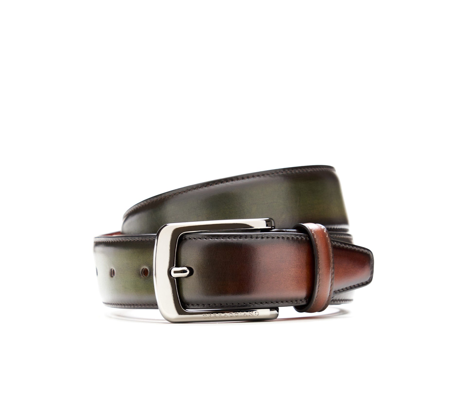 Cintura regolabile - Verde/Cognac