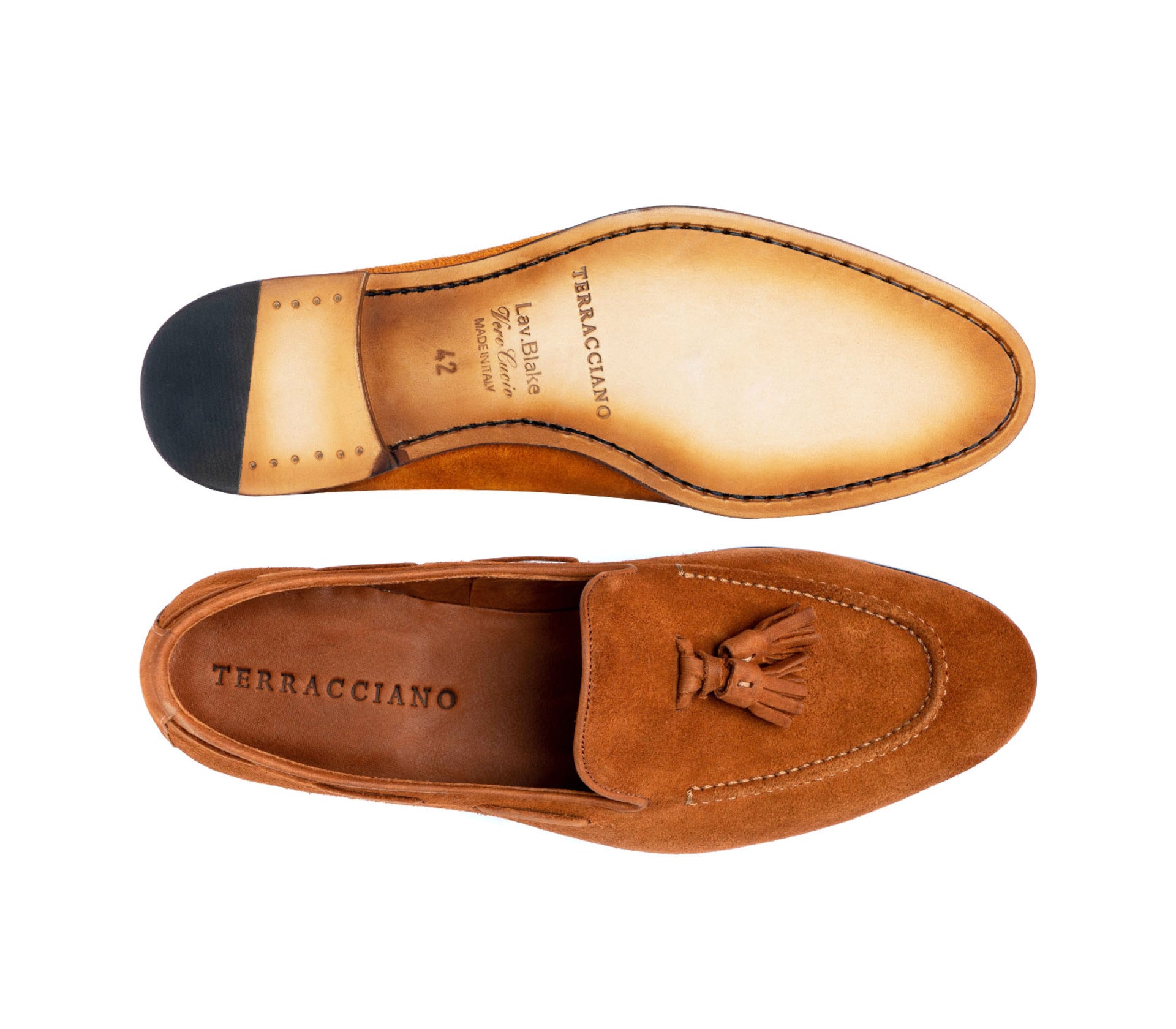 Mocassin à pompons Vincent - Daim Cognac