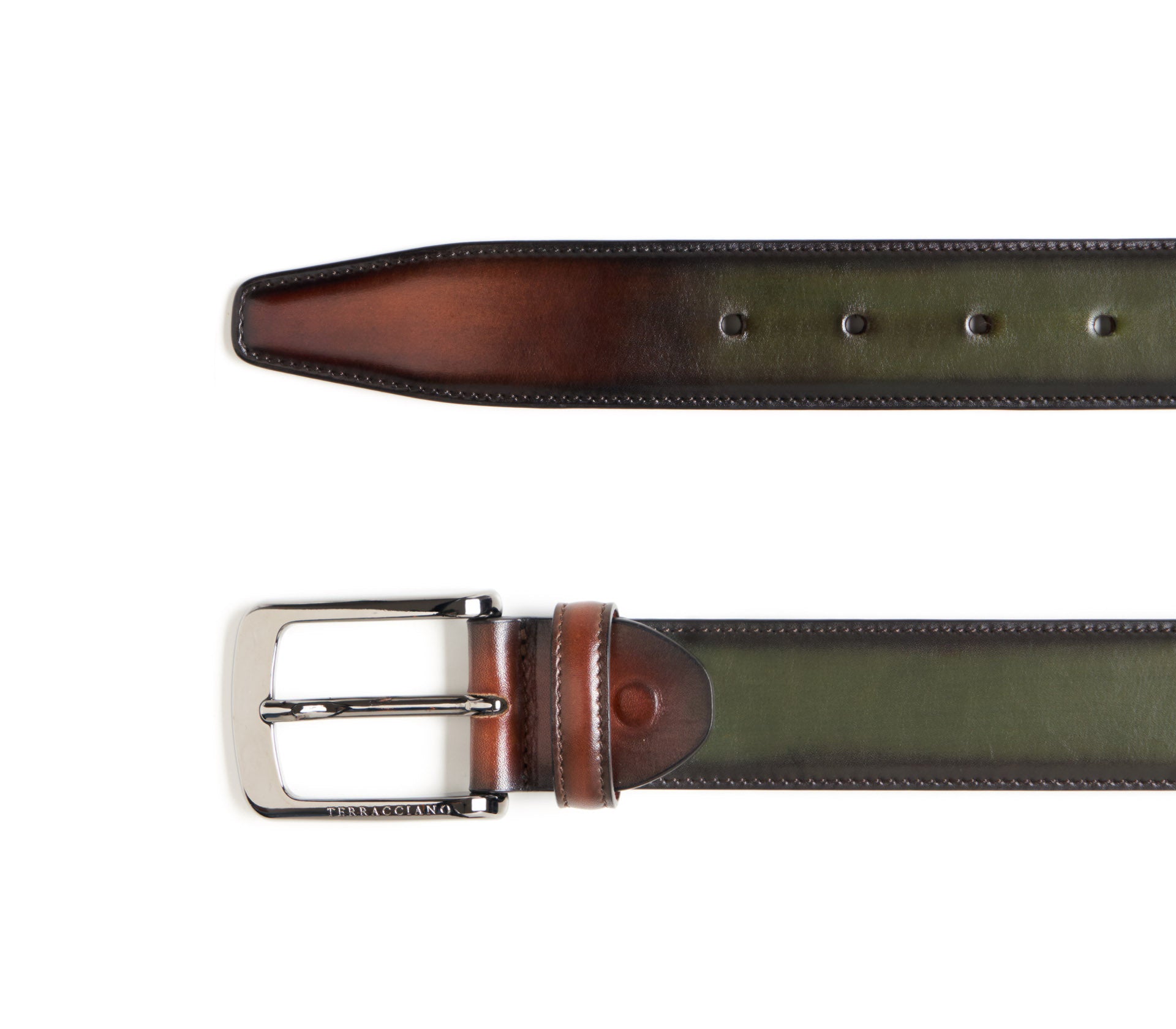 Cintura regolabile - Verde/Cognac