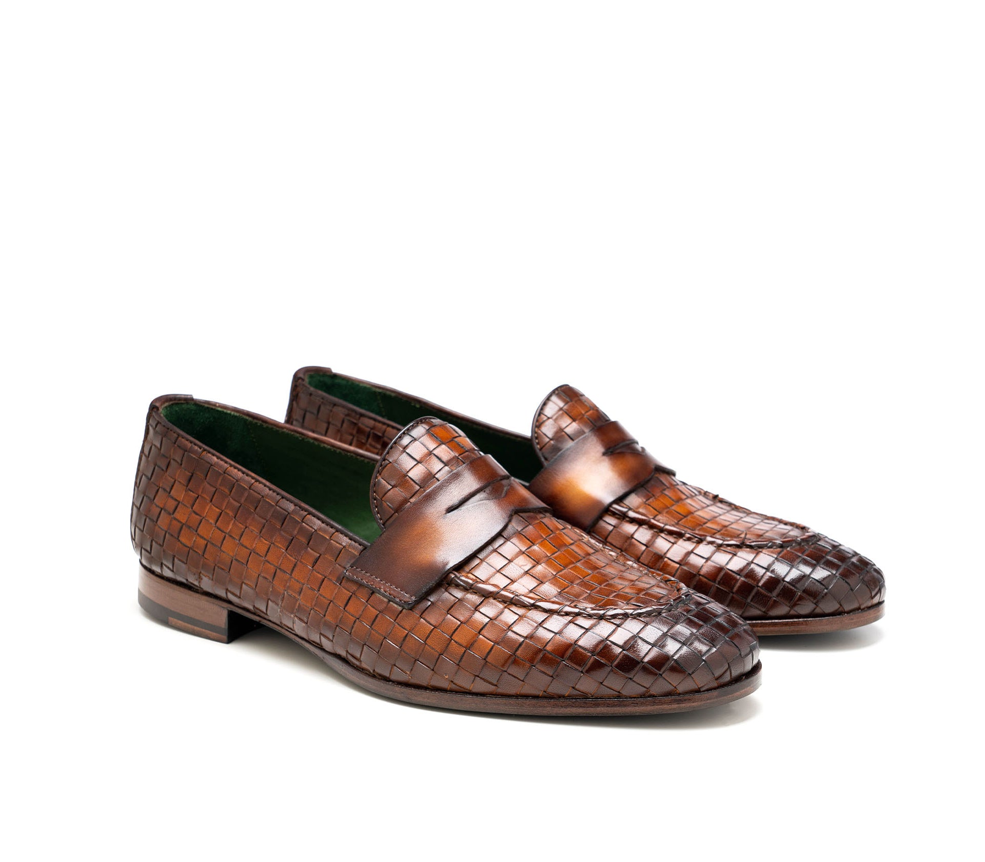 Mocassino penny Laurent - Intreccio Cognac