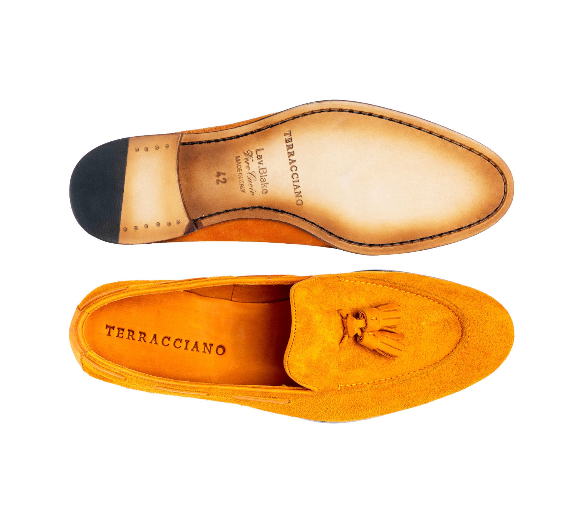 Mocassin à pompons Vincent - Daim Senape