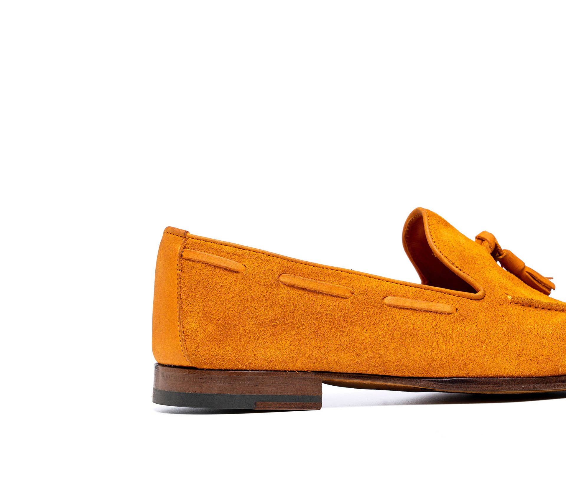 Mocassin à pompons Vincent - Daim Senape