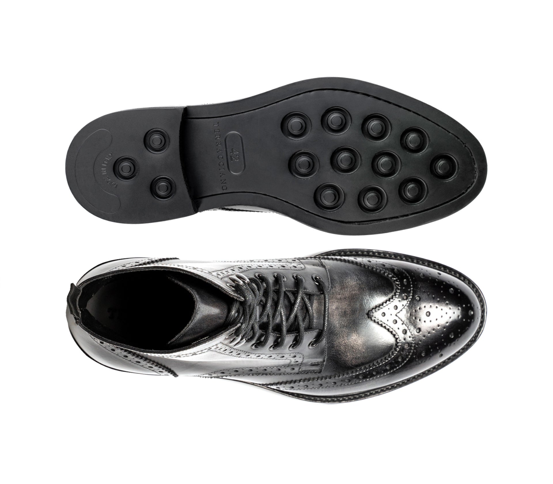 Stivale Brogue Robert - Nero Delavé